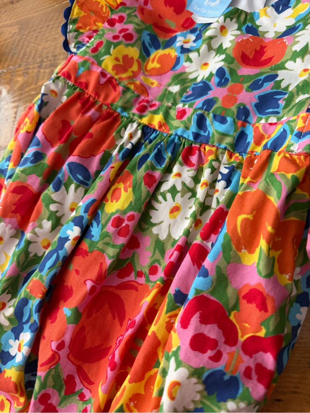 bella bliss Floral Ruffle bubble romper in Bright Multi-Color - Picture 6 of 12
